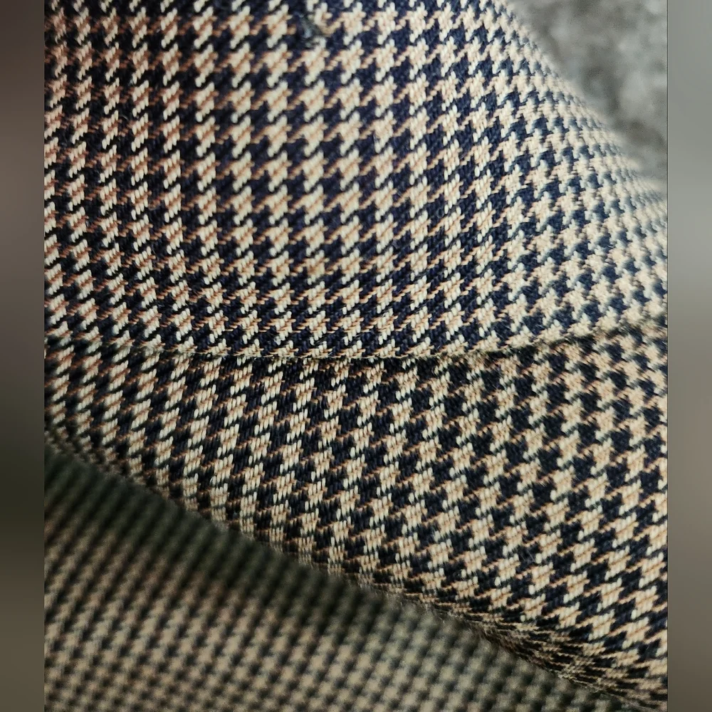 Stafford Classic Fit Micro Plaid 44s Sports Coat/Blazer Two Button 100 Wool Body